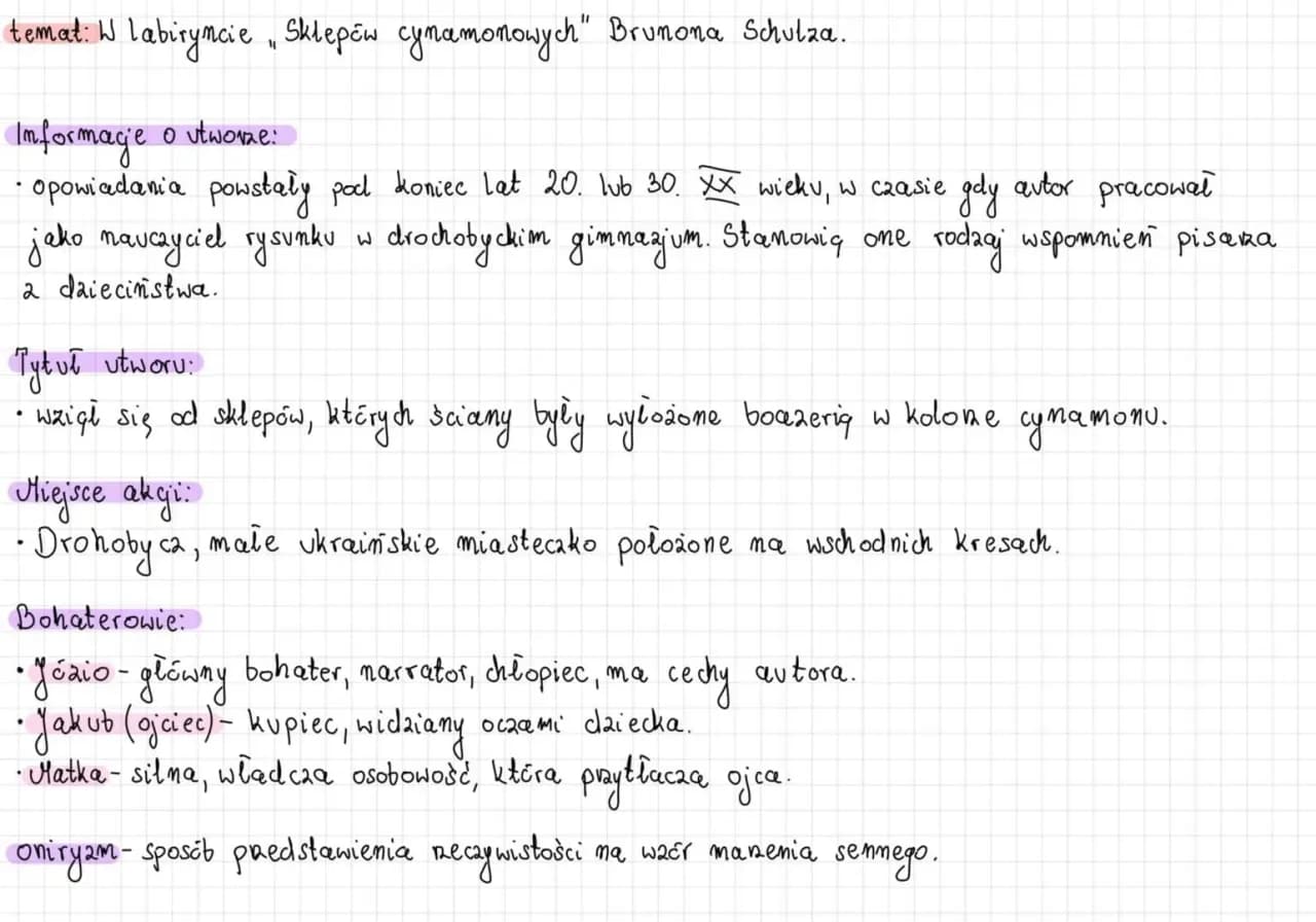 Sklepy cynamonowe – jaka epoka? Odkryj ich literacki kontekst Sklepy cynamonowe – jaka epoka? Odkryj ich literacki kontekst